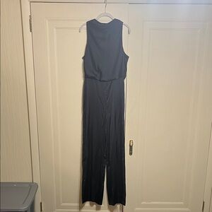 Abercrombie Satin Black Sleeveless Jumpsuit